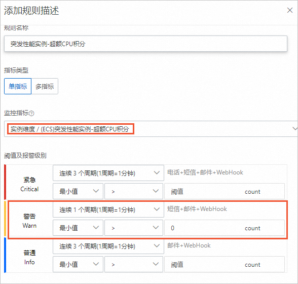 突发性能实例-超额CPU积分